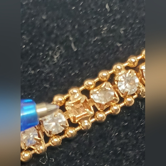 Gorgeous Gold & Rhinestone Chain Lot! 3 pieces Salvaged - Picture 6 of 14